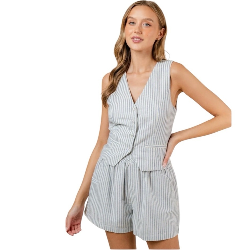 Mila Cotton Stripe Vest